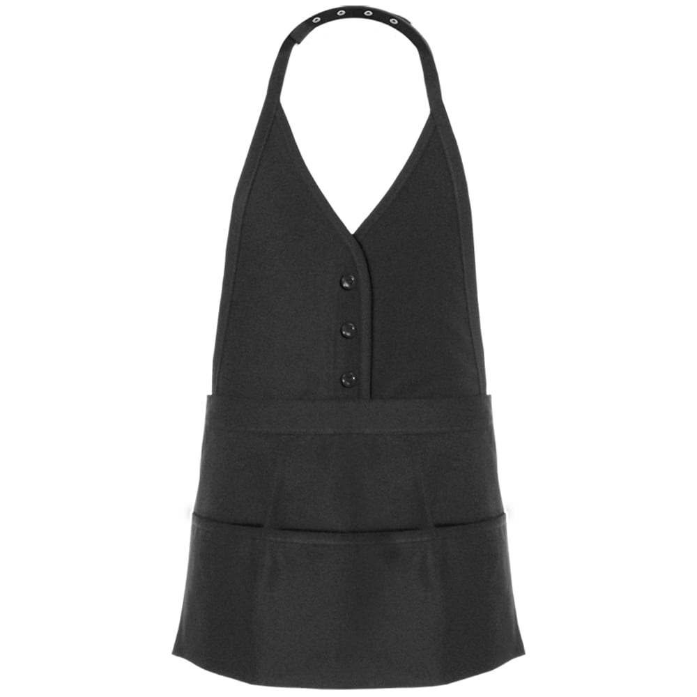 Fame® 3 Pocket Button Faux Vest Front V-Neck Apron - F32